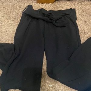 Black tie in the front slacks